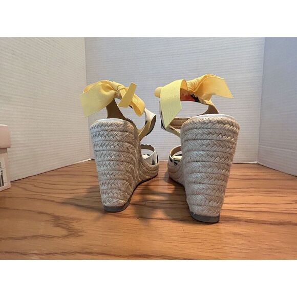 JustFab Espadrille -Wedges- Women’s Size: 7.5 - Yasmin Size-Color  Lemon - Picture 7 of 12